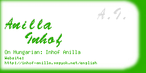 anilla inhof business card